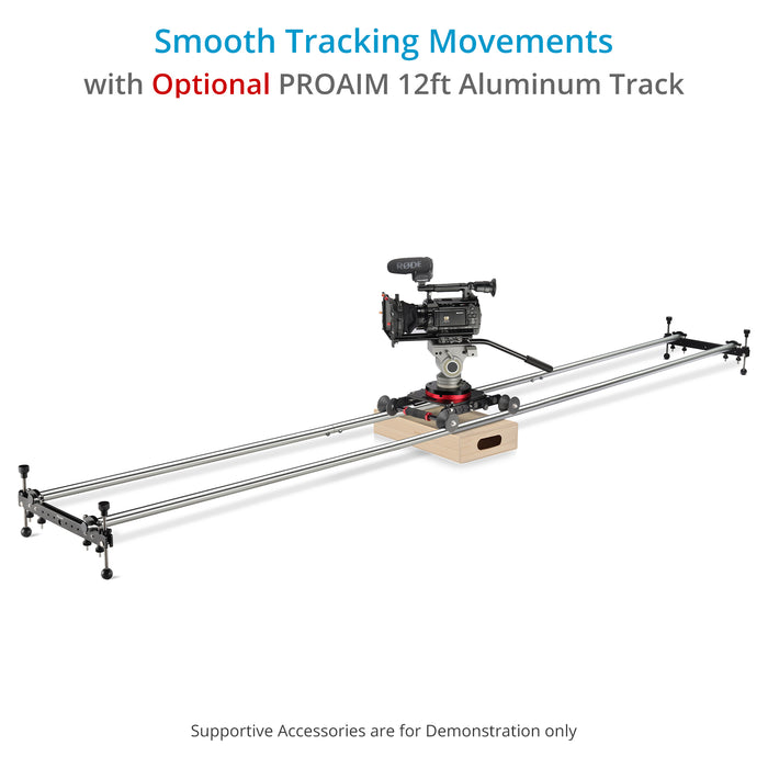 Proaim Fusion Video/Film Camera Dolly Slider with Track Ends+ Bag Packing