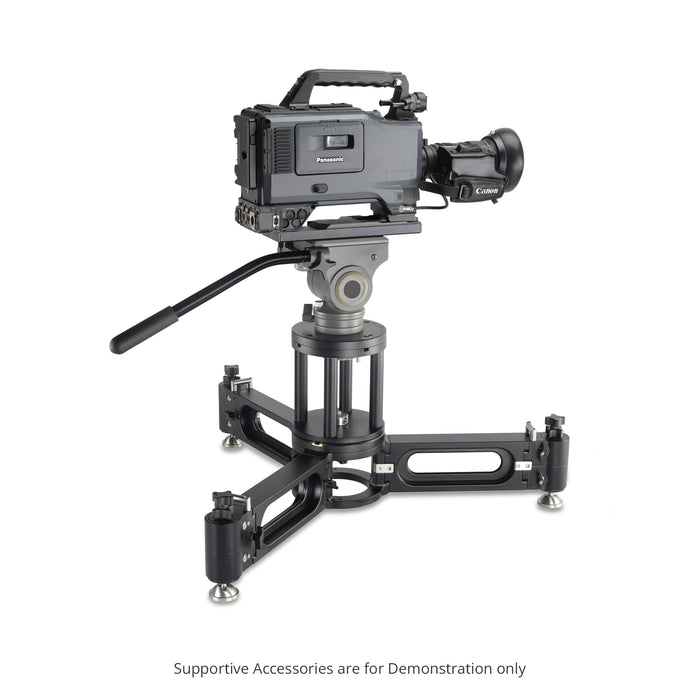 Proaim Marcus Camera Dolly with Mitchell & Euro/Elemac Adapter Base | For Bazooka, Tripod