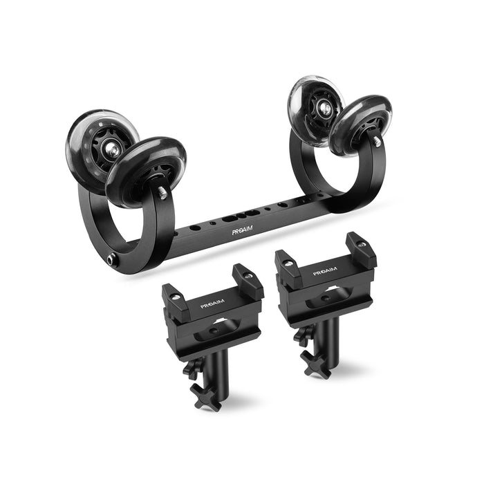 Proaim Polaris - Monorail Camera Slider Dolly with 2 x Pipe Clamps | Overhead Gimbal Rig